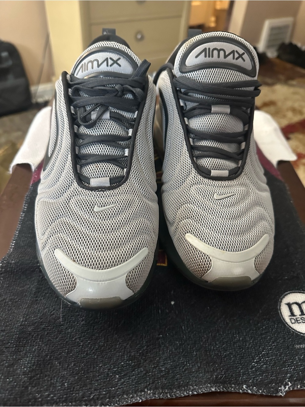 Nike Grey and Black Air Max Mesh Sneakers